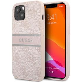 Guess для iPhone 13 Pro Max чехол PU 4G Big metal logo Hard Pink