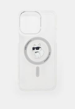 Lagerfeld для iPhone 14 Pro Max чехол PC/TPU + Ring stand NFT Choupette head Hard Transp (MagSafe)