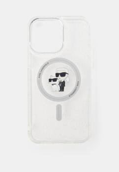 Lagerfeld для iPhone 14 Pro Max чехол PC/TPU + Ring stand NFT Choupette head Hard Transp (MagSafe)