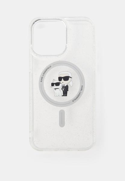 Lagerfeld для iPhone 14 Pro Max чехол PC/TPU + Ring stand NFT Choupette head Hard Transp (MagSafe)