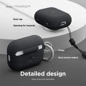 Elago для AirPods Pro 2 (all) чехол Silicone Hang case Dark Grey