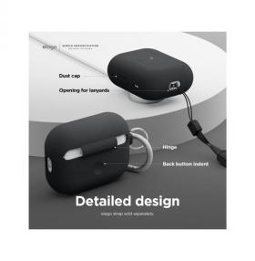 Elago для AirPods Pro 2 (all) чехол Silicone Hang case Dark Grey