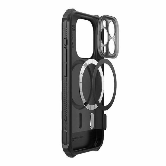 Elago для iPhone 15 Pro чехол GLIDE (tpu+pc) Clear/Purple (MagSafe)