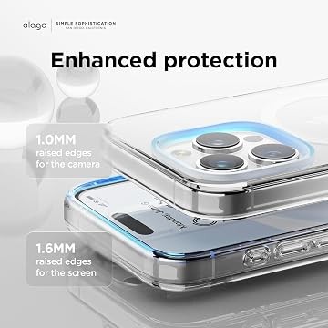 Elago для iPhone 15 Pro чехол HYBRID (pc/tpu) Clear/Medium Grey (MagSafe)