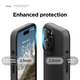 Elago для iPhone 15 Pro Max чехол GLIDE (tpu+pc) Dark Grey/Black (MagSafe)