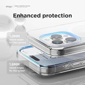 Elago для iPhone 15 Pro Max чехол HYBRID (pc/tpu) Clear/Black (MagSafe)
