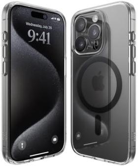 Elago для iPhone 15 Pro Max чехол HYBRID (pc/tpu) Clear/Black (MagSafe)