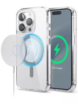 Elago для iPhone 15 Pro Max чехол HYBRID (pc/tpu) Clear/Black (MagSafe)
