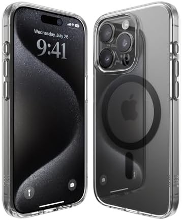 Elago для iPhone 15 Pro Max чехол HYBRID (pc/tpu) Clear/Black (MagSafe)