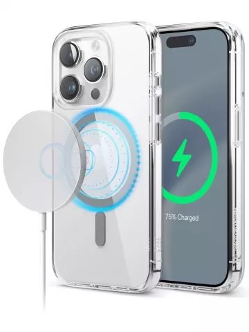 Elago для iPhone 15 Pro Max чехол HYBRID (pc/tpu) Clear/Black (MagSafe)