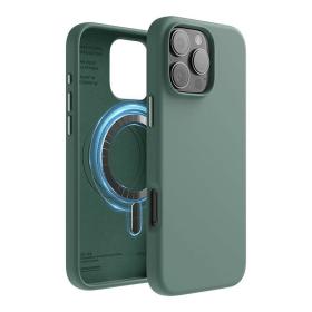 Elago для iPhone 15 Pro Max чехол PU Leather Midnight Green (MagSafe)