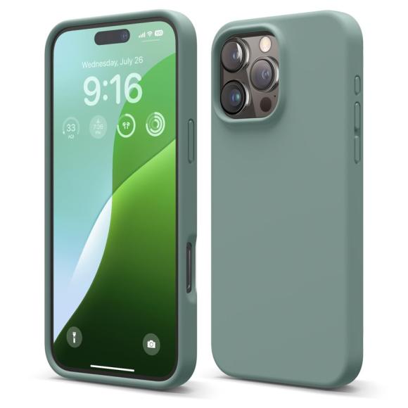Elago для iPhone 15 Pro Max чехол Soft silicone (Liquid) Alpine Yellow