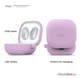 Elago для Galaxy Buds 2/Live/Pro чехол Silicone case Lavender Grey