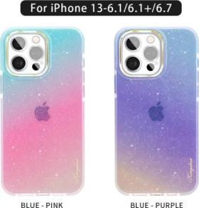 Kingxbar для iPhone 13 Pro чехол Ombre series Blue/Purple