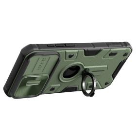 Nillkin для iPhone 15 Pro чехол CamShield ProP PU Leather Magnetic Green