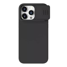 Nillkin для iPhone 15 Pro чехол CamShield Silky Magnetic Silicone Blue Haze