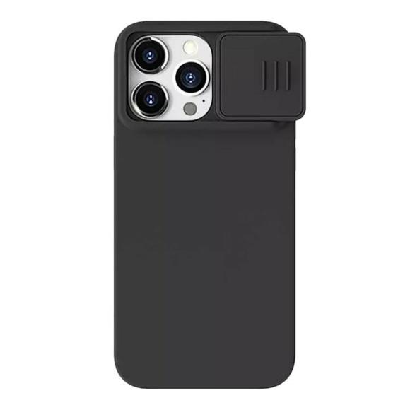 Nillkin для iPhone 15 Pro чехол CamShield Silky Magnetic Silicone Blue Haze