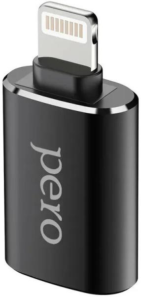 Адаптер PERO AD02 OTG LIGHTNING TO USB 3.0, черный