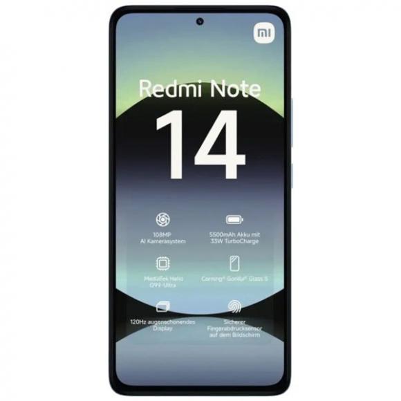 Смартфон Xiaomi Redmi Note 14 4G 6/128Gb Ocean Blue