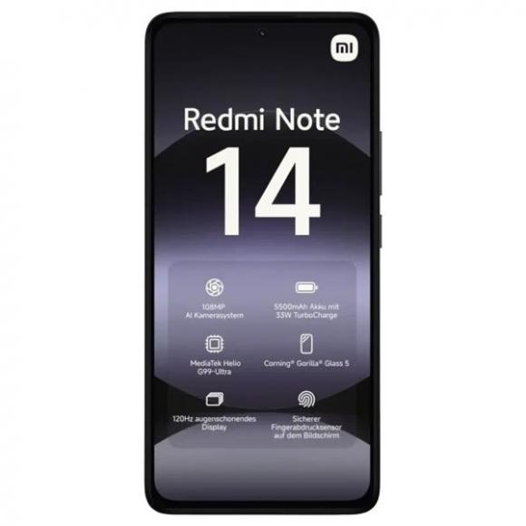 Смартфон Xiaomi Redmi Note 14 4G 8/256Gb Midnight Black